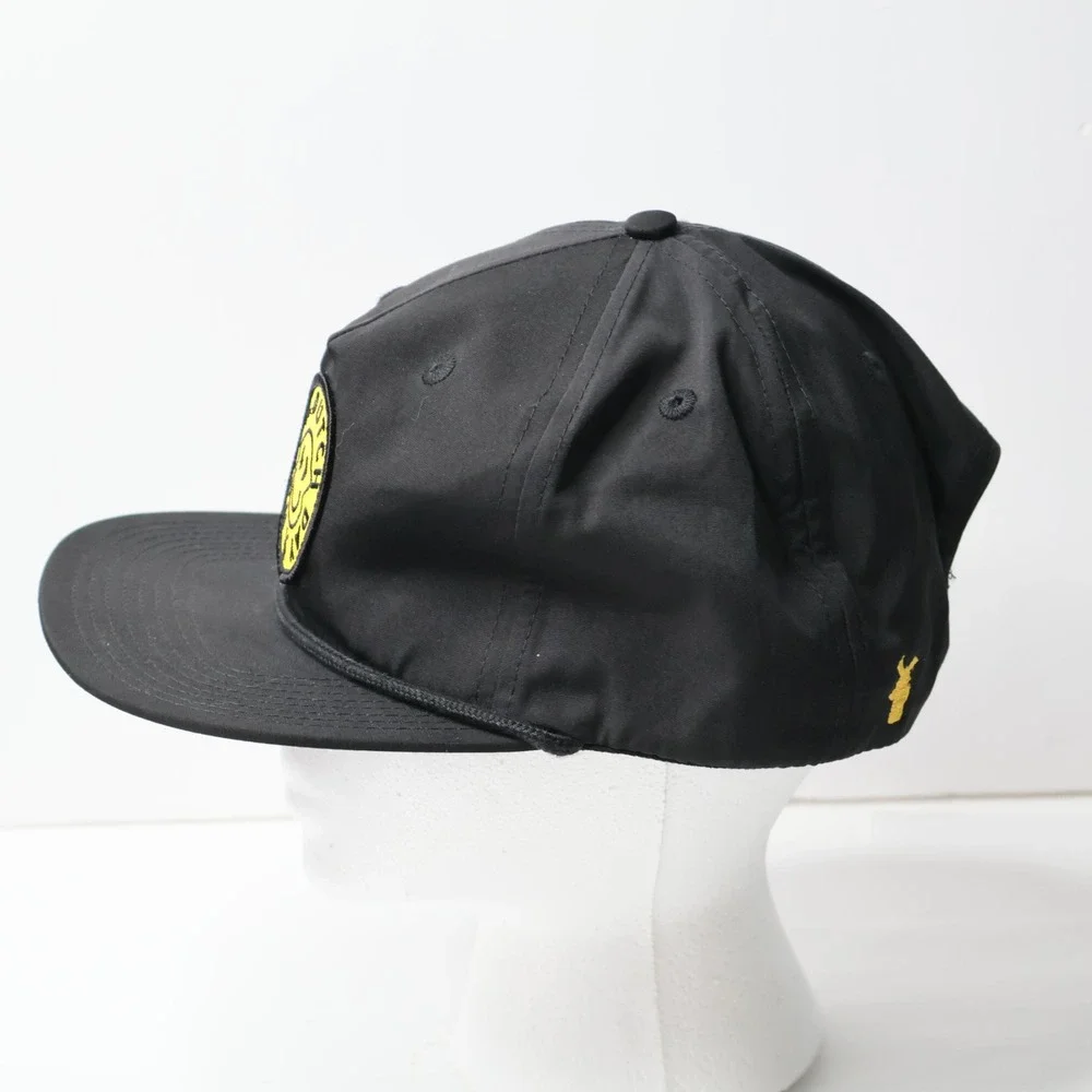 Dutch Bros Coffee Have a Dutch Day Black Rope Snapback Hat Smiley Face Windmill